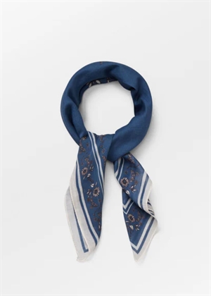 Suniflora cotta scarf Vintage Indigo blue Becksønderggard 